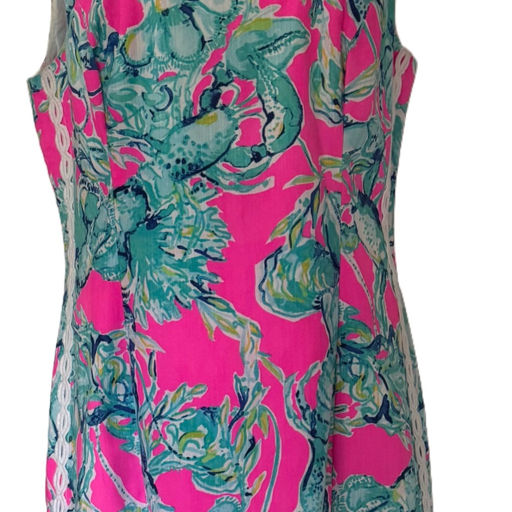 Lilly Pulitzer Mila Shift Raz Berry Lobsters in Love Shift Dress